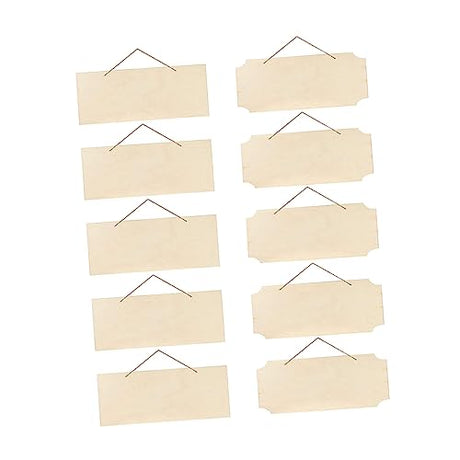 Kisangel Hanging Wooden Sign Unfinished Wood Sign Wood for Crafts Unfinished Wood Slice Rectangular Wooden Sign Crafts Wood Signs Wood Crafts Kisangel