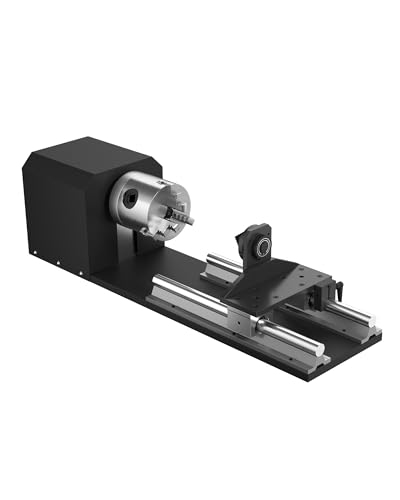 OMTech Rotary Cutter and Engraver Attachment with 3-Jaw Chuck and 2-Phase Stepper Motor for 50W 60W 80W 100W 130W CO2 Laser Engraving Machines Rotary - WoodArtSupply