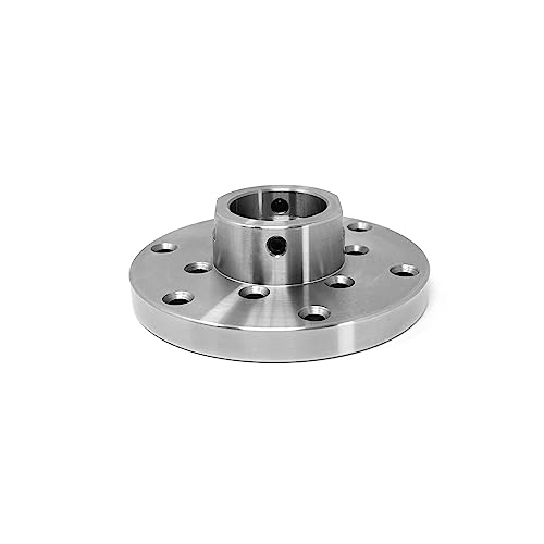 RGWOOD M5107 4" Steel Wood Lathe Face Plate (12 hole) 1-1/4" x 8tpi Threaded, with 2 locking set screws RGWOOD