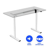 FLEXISPOT DIY Height Adjustable Standing Desk Frame Electric Sit Stand Desk Base, Home Office Stand up Desk Leg (White Frame Only) FLEXISPOT