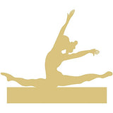 Gymnast Cutout Unfinished Wood Sports Décor Door Hanger Cheer School Décor MDF Shaped Canvas Style 2 (18") Diverse Woodworking