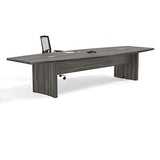 Safco Aberdeen 12ft Conference Table | Contemporary Laminate Gray Steel | Ideal for Modern Business and Meeting Rooms| ACTB10LGS Safco