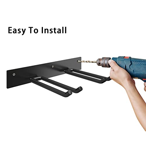 Godboat Garage Shelving, 4 Hooks Tool Organizer, Garage Storage, 2 Pack Garage Organization, Heavy-Duty Garden Tool Organizer, Max Load 220 lbs, Godboat