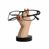 MAGIC WOOD Handmade Wood Carving Eyeglasses Holder Stand Sunglasses Display Stand Home Office Desk Décor Gift (Pig) MAGIC WOOD