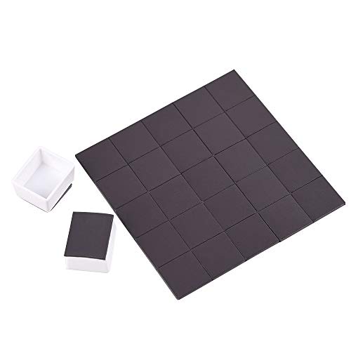 Watercolor Half Pans with Magnetic Stripe - 48Pcs White Plastic Empty Artist Paint Pan Kits for DIY Watercolor Oils or Acrylics Painting Travel Tin qianshan