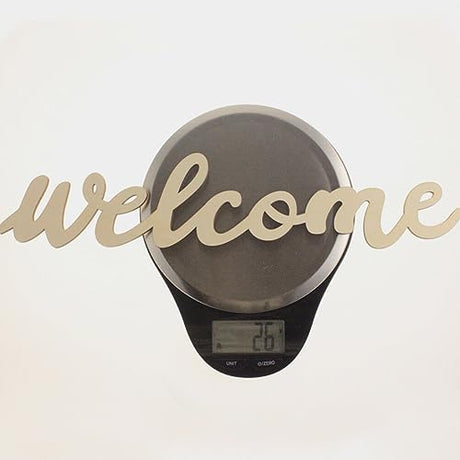 Amosfun Vintage Decor 10pcs welcome wood cutout letters for sign wooden unfinished- Welcome Door Signs Decorative Wood Hanging Door- Sign with 10pcs Amosfun