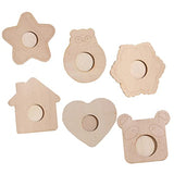 DECHOUS 30 Pcs Wooden Blank Photo Frame Star Picture Frame Diy Blank Wooden Frame Painting Craft Kit Blank Wood Picture Frame Unfinished Picture DECHOUS