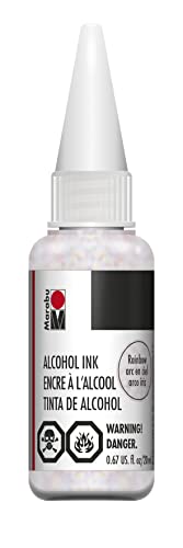 Marabu Alcohol Ink Rainbow Additive - 20ml Bottle - Shimmery Glitter Alcohol Ink for Epoxy Resin, Tumbler Making, Alcohol Ink Paper, Fluid Art, and - WoodArtSupply