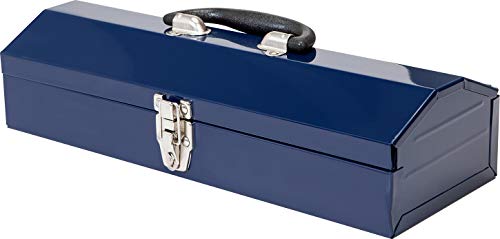 TCE ATB102U Torin 16" Hip Roof Style Portable Steel Tool Box with Metal Latch Closure, Blue TCE
