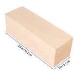 Artibetter Wood Carving Block Rectangular Wood Block Unfinished Wood Piece for DIY Crafts ARTIBETTER