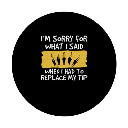 Woodburning To Replace My Tip Funny Pyrography PopSockets Standard PopGrip Pyrographer Artist & Woodburner Apparel For Men