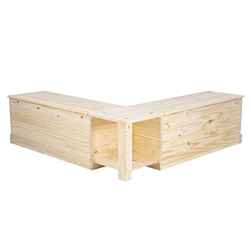 Linon Unfinished Wood Backless Interior Storage Harris Nook Linon