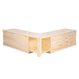 Linon Unfinished Wood Backless Interior Storage Harris Nook Linon