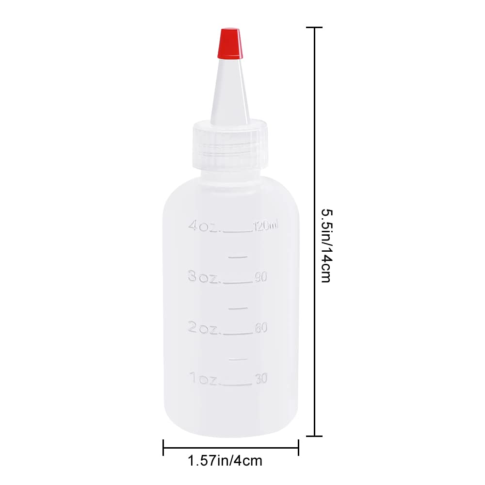 seewavom 10 Pack 4 Ounce Plastic Squeeze Bottles With Caps Plastic Small Dispensing Bottles Crafts, Art, Glue, Kitchen seewavom