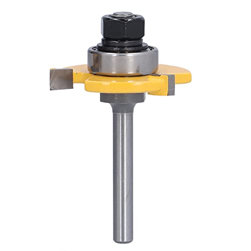 Domino Joiner, Slot Cutter Router Bit 3 Wing Adjustable 2Pcs for Particle Board for Solid Wood for Plywood for Medium Density Fiberboard Shanrya