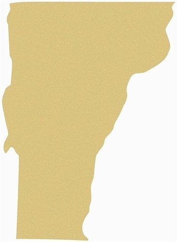 Vermont State Cutout Unfinished Wood Sports Team Home Decor Everyday Door Hanger MDF Shape Canvas Style 1 (12") Diverse Woodworking