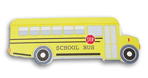 School Bus Painted Wood Shape for Arts and Crafts Woodpile Fun!