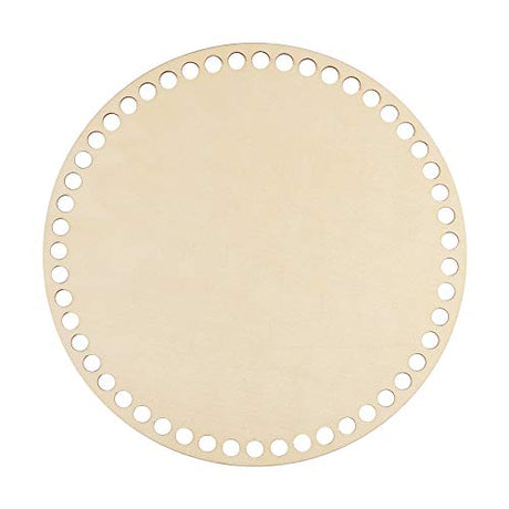 PH Pandahall 1pc Natural Wooden Basket Bottom, 7.8 Inch Circle Blank Solid Crochet Basket Wood Base for DIY Basket Weaving Supplies Craft Making Home PH PandaHall