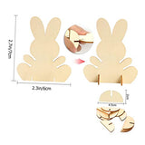 Holibanna 10pcs Handmade Rabbit Material Farmhouse Easter Egg Table Signs Unfinished Bunny Decor Easter Table Decor Tray Decor Unfinished Bunny Table Holibanna