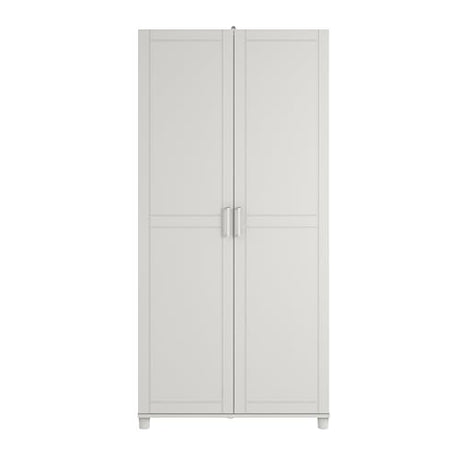 SystemBuild Callahan 36" Utility Storage Cabinet in White SystemBuild