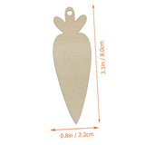 Gogogmee 30Pcs Carrot DIY Woodsy Decor Arts and Crafts for Kids Wooden Crafts Easter Carrot Hanging Ornaments DIY Carrot Slices Easter Wood Cutouts Gogogmee