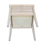 International Concepts Accent Table with Drawers Unfinished IC International Concepts