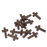 TEHAUX 300 Pcs Small Wooden Crosses Unfinished Wood Cross Rustic Wooden Cross Mini Wooden Crosses Locket for Men Pendant for Men Christian Cross Man TEHAUX