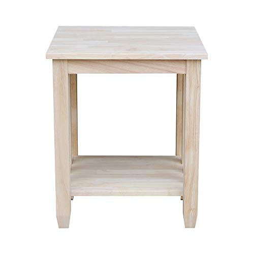 International Concepts Mission Tall End Table, Unfinished - WoodArtSupply