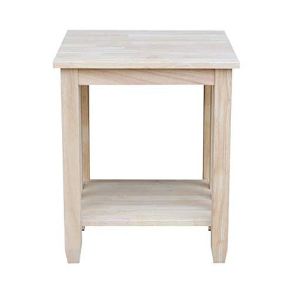 International Concepts Mission Tall End Table, Unfinished - WoodArtSupply