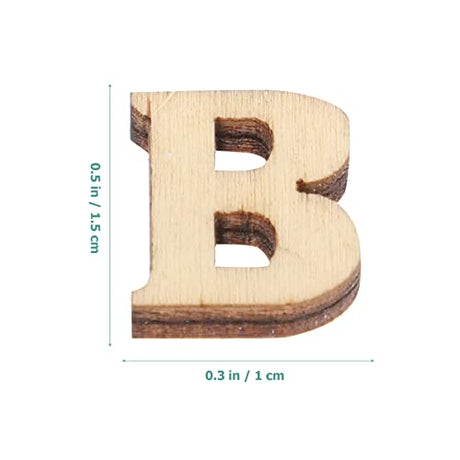 MAGICLULU Wooden Alphabet Letters 100PCS Small Wooden Alphabet Letters 0.6/15mm Unfinished Wood Letters Mini Blank Wood Symbols Wood Pieces for MAGICLULU