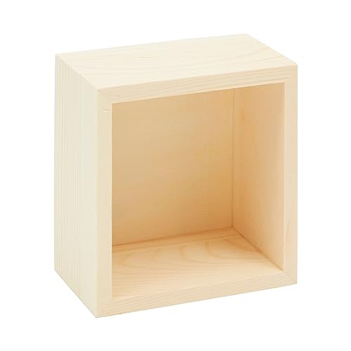 Bright Creations 10 Unfinished Small Wooden Boxes for Crafts with 1 Sanding Sponge (4 In, 11 Pieces) Bright Creations