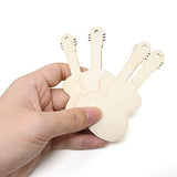 Honbay 20PCS Unfinished Guitar Shaped Wooden Cutouts Music Themed Wood Discs Slices with Twines for DIY Crafts Home Decoration Craft Project HONBAY