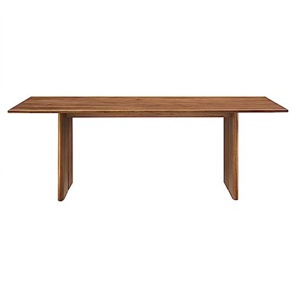 Modway Amistad 86" Solid Wood Modern Farmhouse Rectangular Dining Table in Walnut