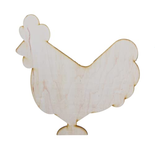 Unfinished Wooden Farm Animal Silhouette DIY Kit for Easy Painting for Wreath, Sign, Home Decor, Wall Art (Chicken) AVTRBoutique