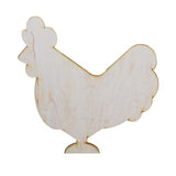 Unfinished Wooden Farm Animal Silhouette DIY Kit for Easy Painting for Wreath, Sign, Home Decor, Wall Art (Chicken) AVTRBoutique