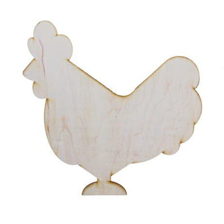 Unfinished Wooden Farm Animal Silhouette DIY Kit for Easy Painting for Wreath, Sign, Home Decor, Wall Art (Chicken) AVTRBoutique