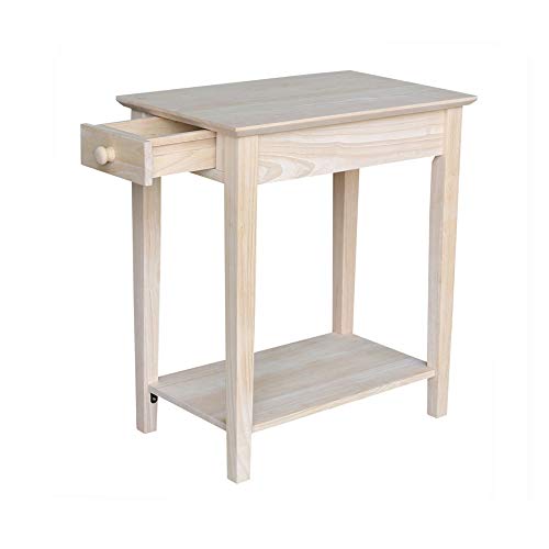 International Concepts Narrow End Table, Unfinished IC International Concepts