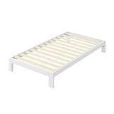 ZINUS Arnav Twin Metal Platform Bed Frame with Wood Slat Support, No Box Spring Required, Easy Assembly, White Zinus