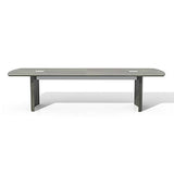 Safco Products Medina Modern Office Conference Meeting Room Table, 10', Gray Steel Safco