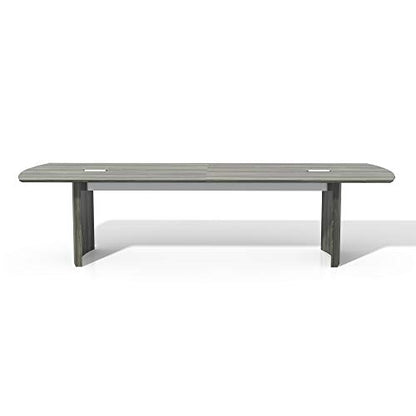 Safco Products Medina Modern Office Conference Meeting Room Table, 10', Gray Steel - WoodArtSupply