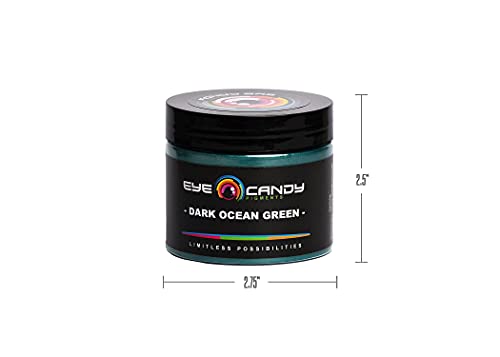 Mica Powder Pigment “Dark Ocean Green” (50g) Multipurpose DIY Arts and Crafts Additive | Woodworking, Natural Bath Bombs, Resin, Paint, Epoxy, Soap, Eye Candy