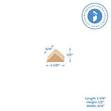 Triangle Wood Building Blocks 1-1/8-inch, Pack of 25 Unfinished Wood Blocks for Crafting, Open Ended & Loose-Parts Play, by Woodpeckers Woodpeckers