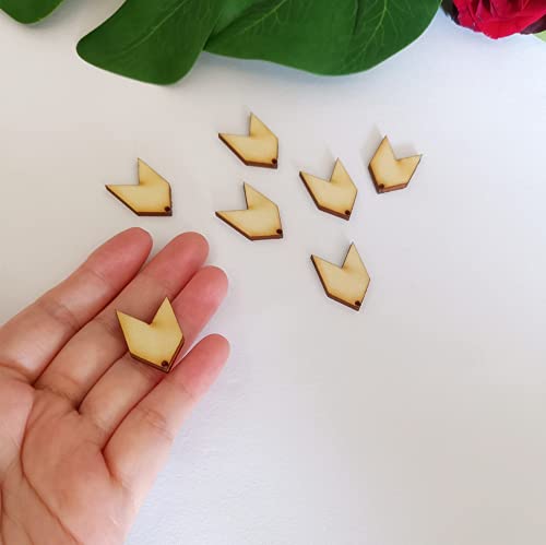 30pcs of Blank Wood Earring Makings,Blank Sublimation Chevron Earrings,Unfinished Earring Pendants (1.0'') MEYA