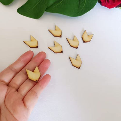 30pcs of Blank Wood Earring Makings,Blank Sublimation Chevron Earrings,Unfinished Earring Pendants (1.0'') - WoodArtSupply