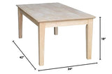 International Concepts Tall Shaker Coffee Table, Unfinished IC International Concepts