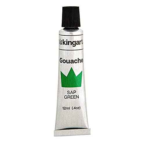 KINGART 534-24 PRO GOUACHE Paint Set, Set of 24 Unique Colors, 12ml Tubes, Non-toxic, water-based paints KINGART
