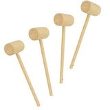 Southern Homewares Wooden Crab Mallet Seafood Lobster Shellfish Cracker Hardwood Hammer Set of 4 Southern Homewares