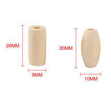 EXCEART 100pcs Wooden Beads Barrel Shaped Unfinished Wood Spacer Beads Jewelry Findings Charms for DIY Bracelet Necklace Craft Making Supplies Style EXCEART