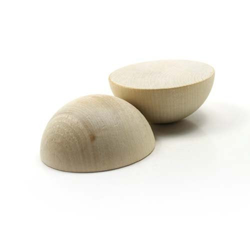 Mylittlewoodshop Pkg of 1 - Split Ball - (1/2 of a 3 inch Ball) 3 inches in Diameter and 1-1/2 inches Thick Unfinished Wood (WW-CPB300-1) Unique Wood Shapes