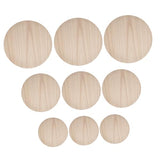 TEHAUX 9Pcs Painted Round Wood Chips Unfinished Wood Rounds Unfinished Wooden Circle Centerpieces Rustic Circle Wood disc Easter Wood Embellishment TEHAUX